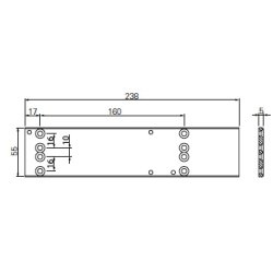 ECO Montageplade til ECO Newton TS-61 drlukker