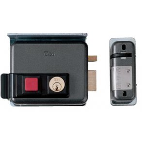 ISEO 2001 Indgende elektronisk kantls m. intern trykknap, farvet